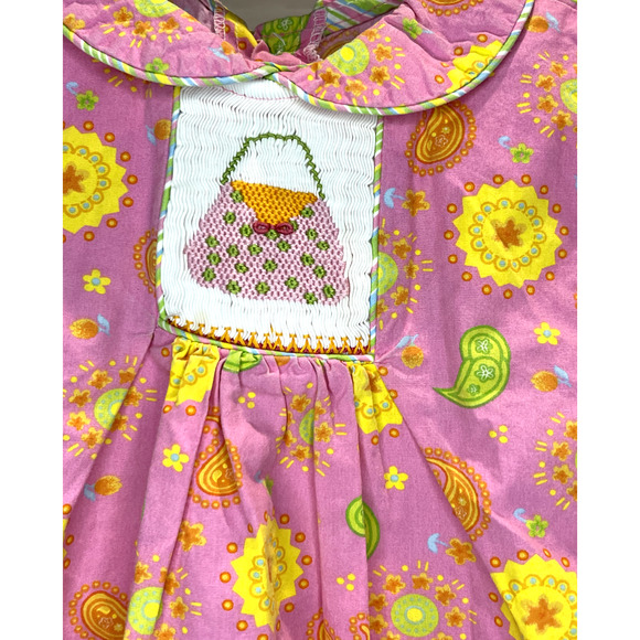 Three Mommas Floral Dress with Smocked Purse/Handbag Girl Toddler Sz 2 - Picture 4 of 4